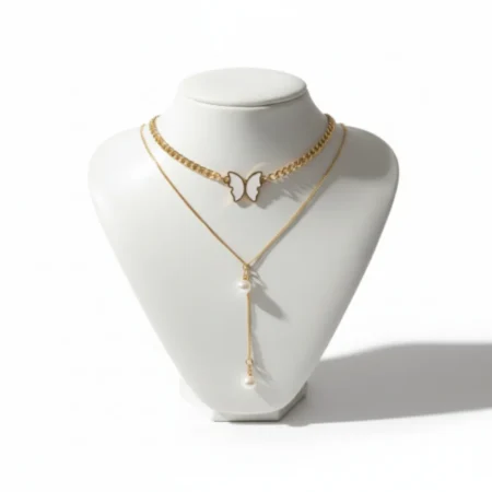 The Mumtaz Butterfly Layered Necklace