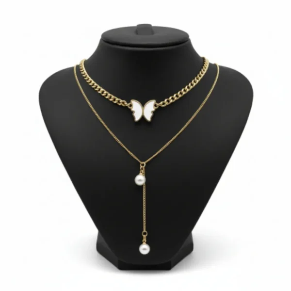 The Mumtaz Butterfly Layered Necklace