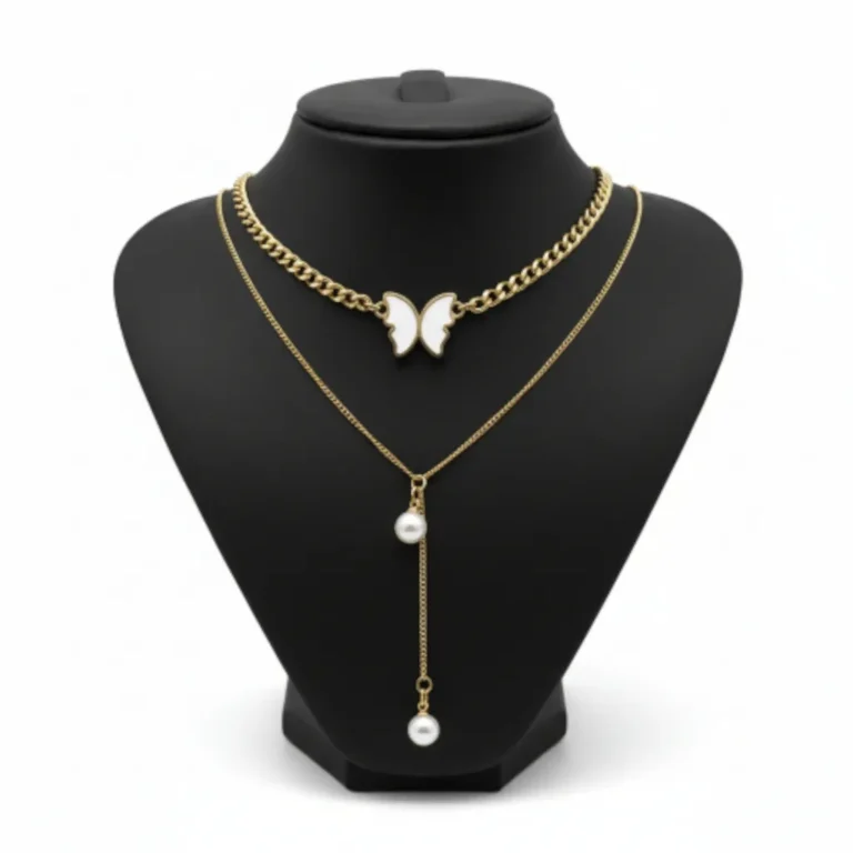The Mumtaz Butterfly Layered Necklace